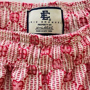 Eric Emanuel | XL Shorts | Red/Beige Double E Monogram